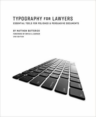 Typography for Lawyers book cover image